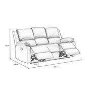 Palermo 3+2+1 Grey Leather Electric Or Manual Recliner Sofa Set