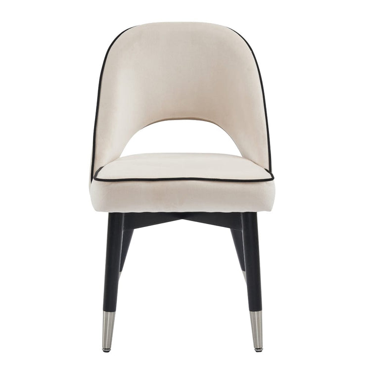 Amore Velvet Upholstery Dining Chair with Legs - Set Of 2