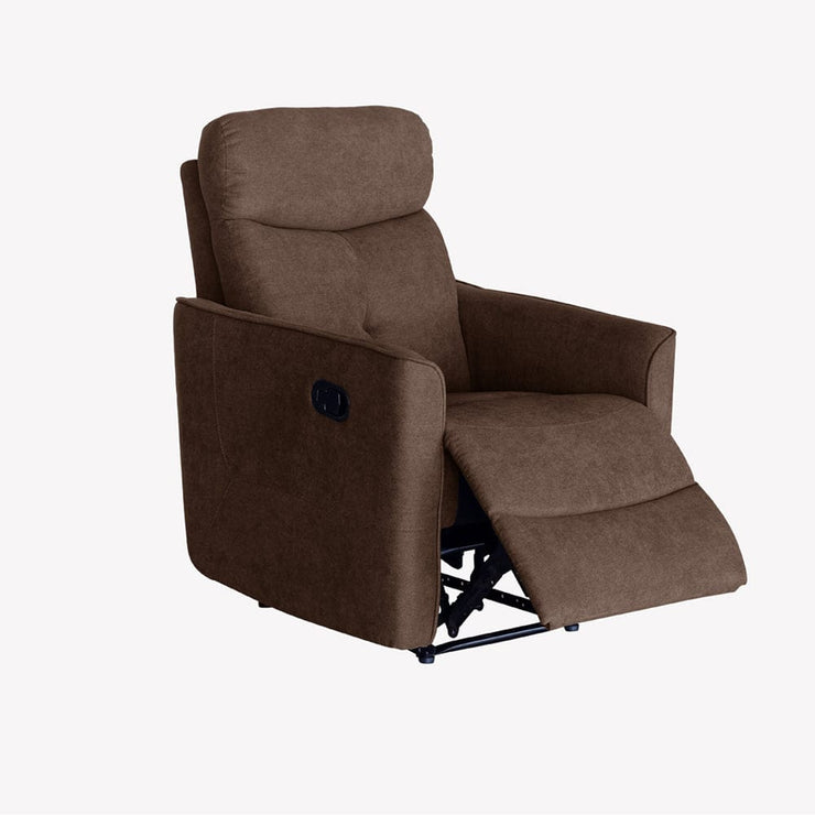 Pablo Brown Plush Manual Recliner Sofa / Armchair