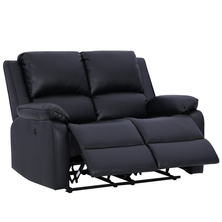 Palermo 3+2+1 Black Leather Electric Or Manual Recliner Sofa Set