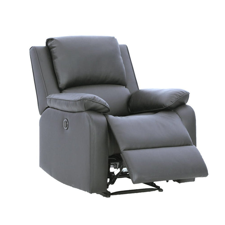 Palermo 3+2+1 Grey Leather Electric Or Manual Recliner Sofa Set