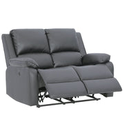 Palermo 3+2 Grey Leather Electric Or Manual Recliner Sofa Set