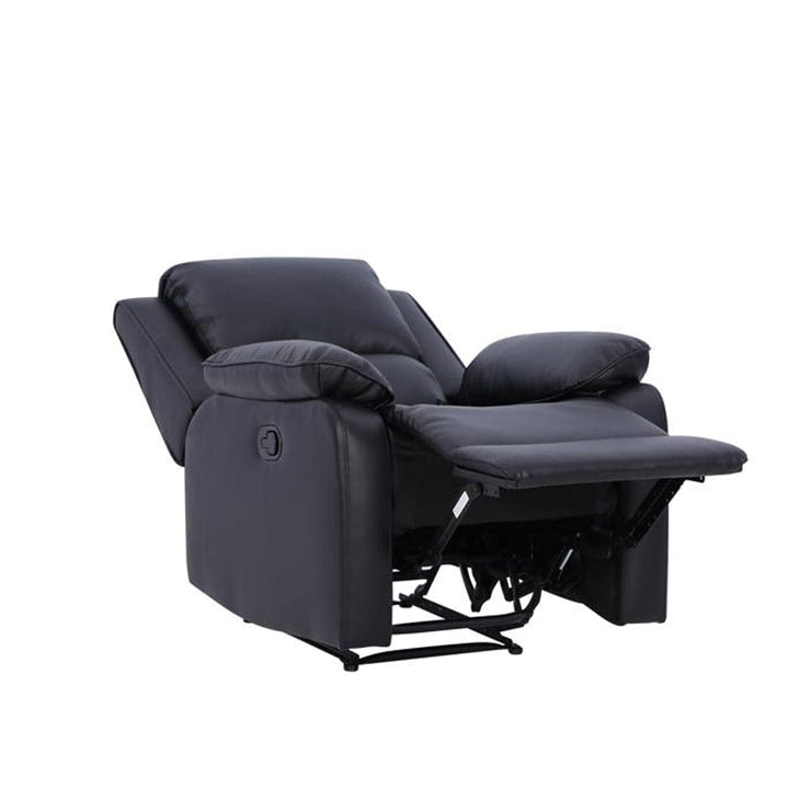 Palermo 3+2+1 Black Leather Electric Or Manual Recliner Sofa Set