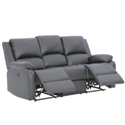 Palermo 3+2+1 Grey Leather Electric Or Manual Recliner Sofa Set