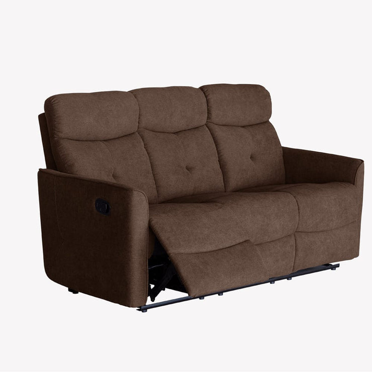 Pablo Brown Plush Manual Recliner Sofa / Armchair