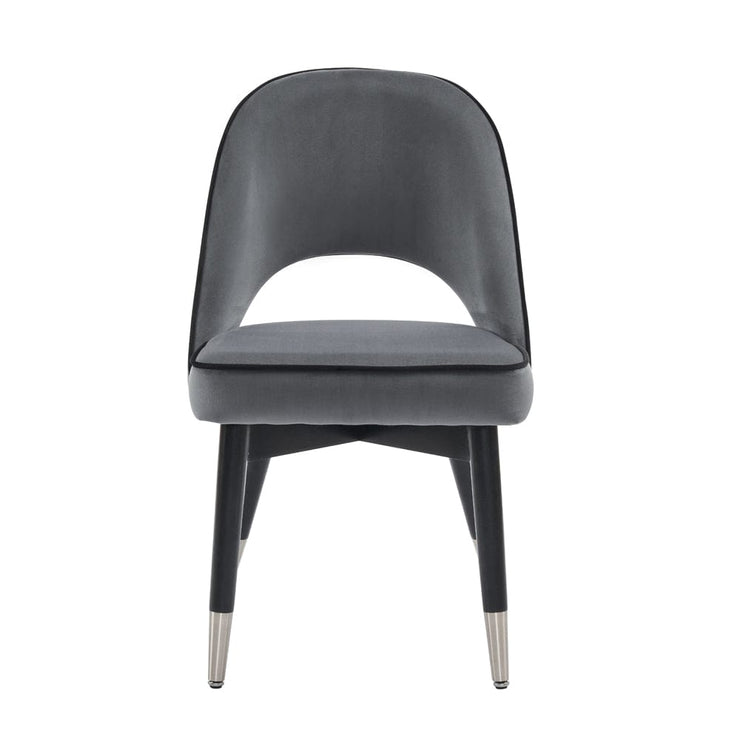 Amore Velvet Upholstery Dining Chair with Legs - Set Of 2