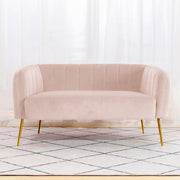 Russell Velvet Two Seater Sofa In Pink