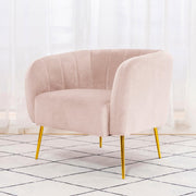 Russell Velvet Armchair In Pink