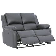Palermo Grey Leather 2 Seater Recliner Sofa