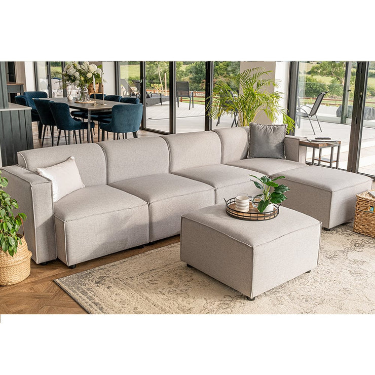 Tessa Modular 4 Seater Sofa with 2 Ottomans