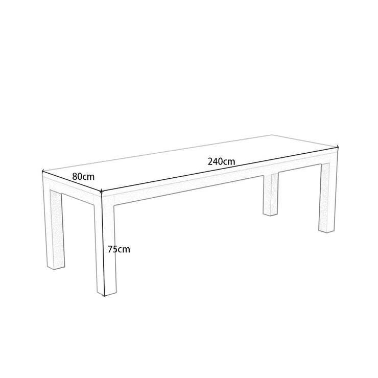 Agata 120cm - 240cm Transformer Table White High Gloss Extending Dining Table