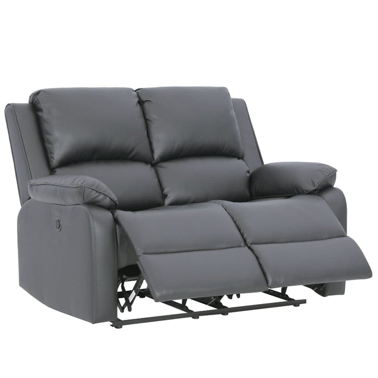 Palermo 3+2+1 Grey Leather Electric Or Manual Recliner Sofa Set