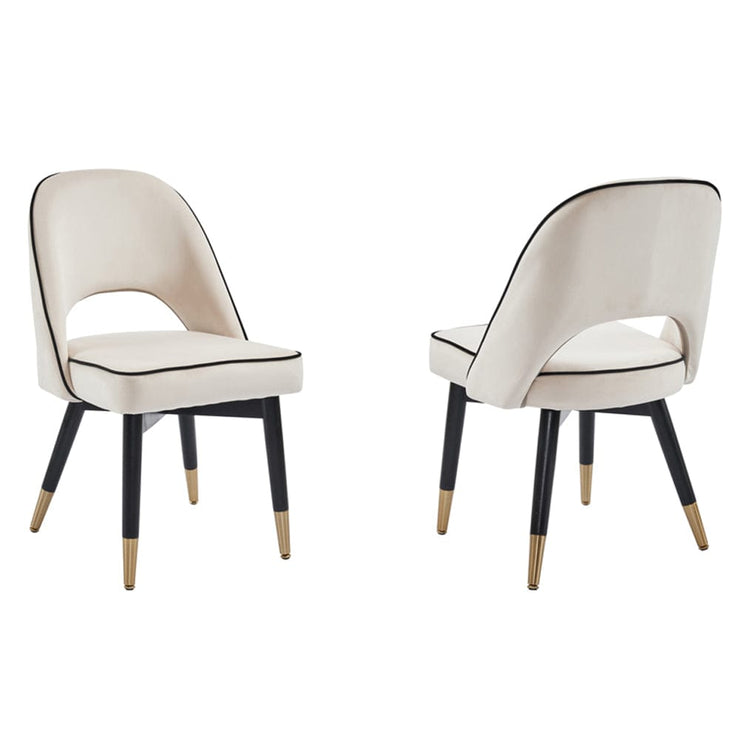 Set Of 2 Amore Velvet Upholstery Dining Chair with Legs