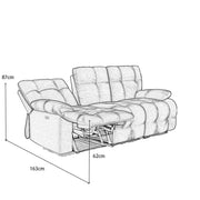 Sleek Velvet 3 Seater Recliner Sofa Manual Or Electric Option