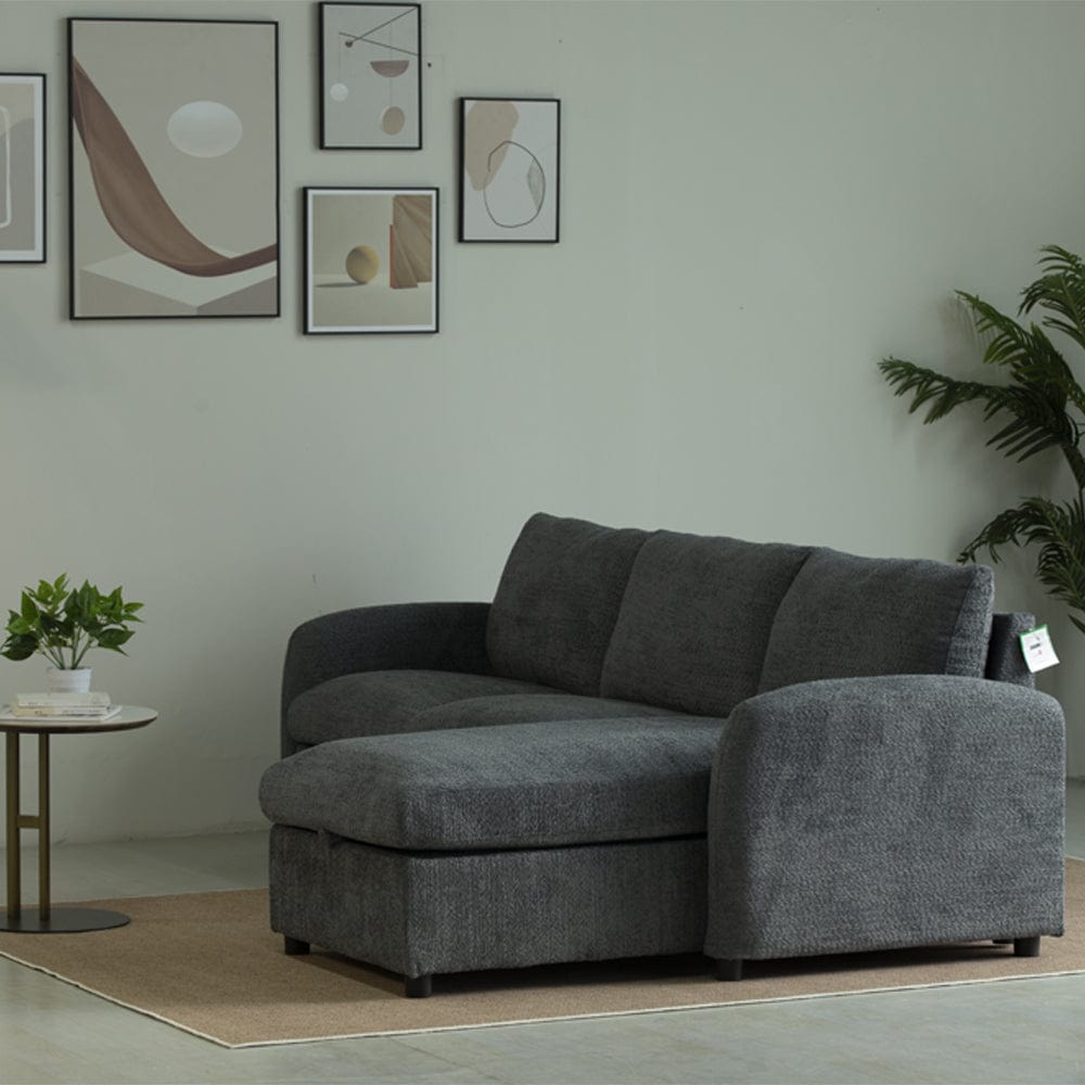 Teddy Fleece 3 Seater Corner Sofa Boucle Storage Sofa With Chaise