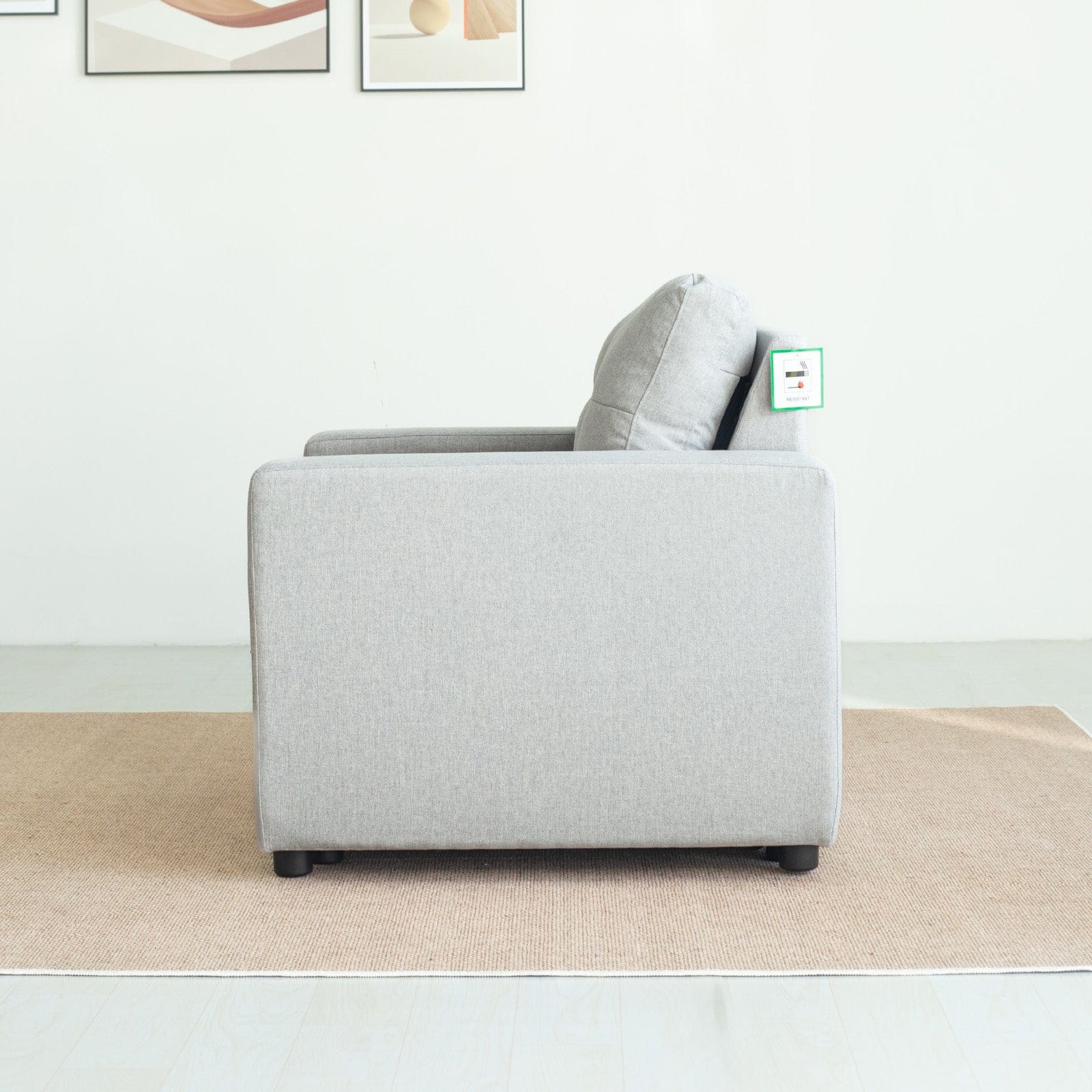 Upholstered Foldable Sofa Bed Pullout Sofa Convertible Sleeper Chair With Arms
