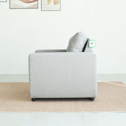 Upholstered Foldable Sofa Bed Pullout Sofa Convertible Sleeper Chair With Arms