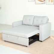 Upholstered Foldable Sofa Bed Pullout Sofa Convertible Sleeper Chair With Arms