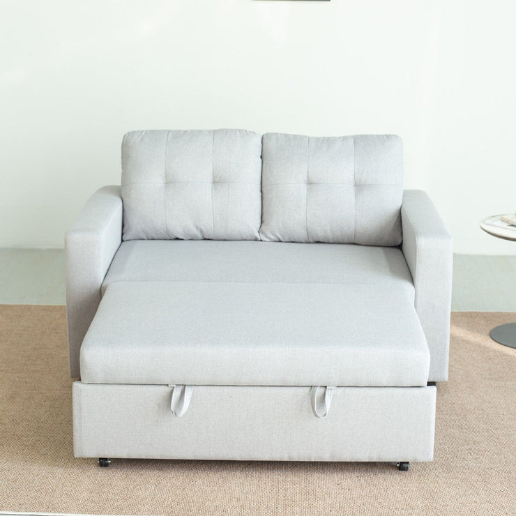 Upholstered Foldable Sofa Bed Pullout Sofa Convertible Sleeper Chair With Arms