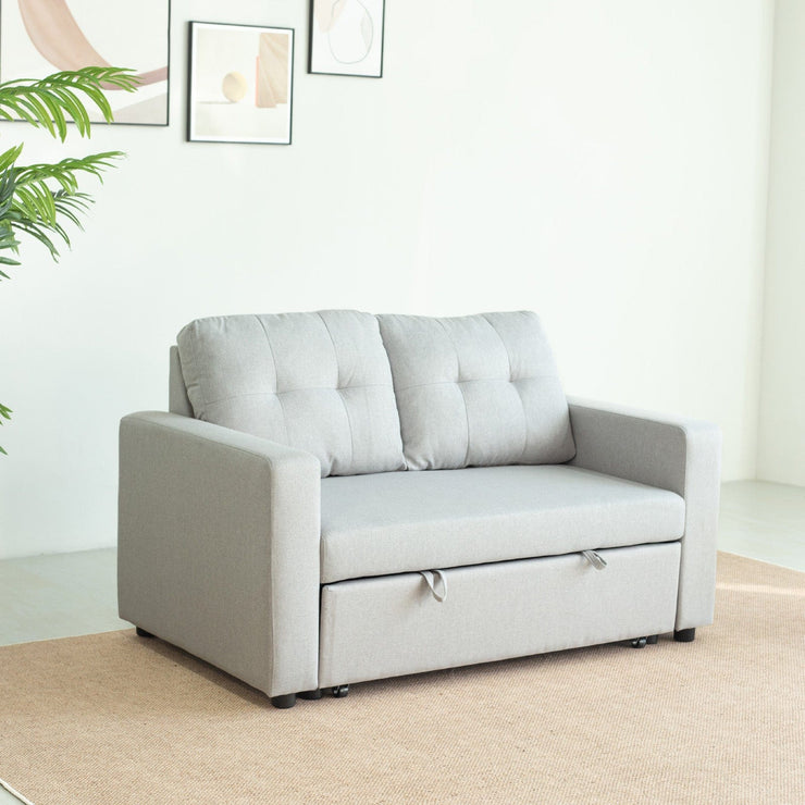 Upholstered Foldable Sofa Bed Pullout Sofa Convertible Sleeper Chair With Arms