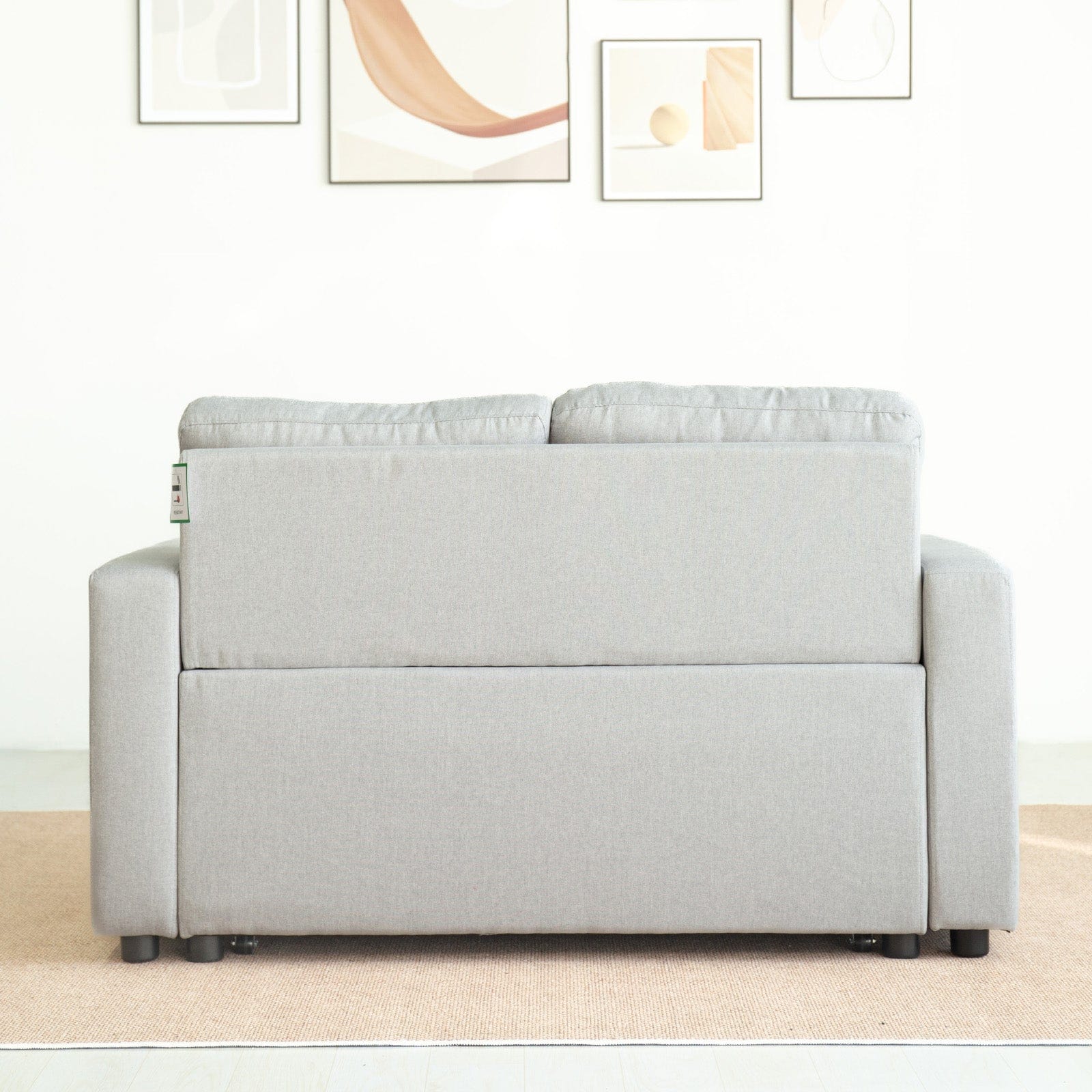 Upholstered Foldable Sofa Bed Pullout Sofa Convertible Sleeper Chair With Arms
