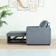 Upholstered Foldable Sofa Bed Pullout Sofa Convertible Sleeper Chair With Arms