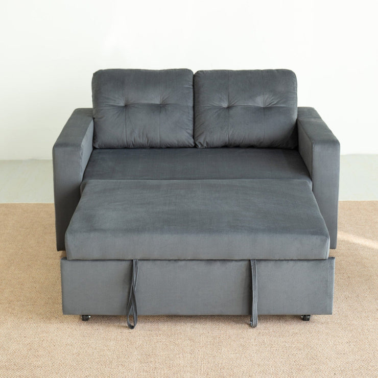 Upholstered Foldable Sofa Bed Pullout Sofa Convertible Sleeper Chair With Arms