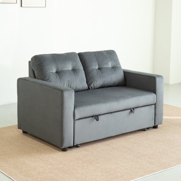 Upholstered Foldable Sofa Bed Pullout Sofa Convertible Sleeper Chair With Arms