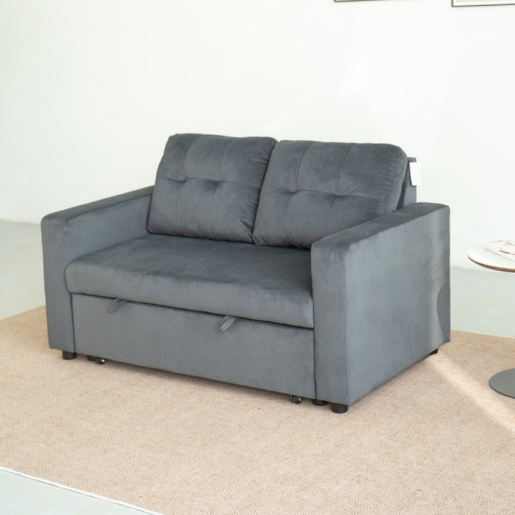 Upholstered Foldable Sofa Bed Pullout Sofa Convertible Sleeper Chair With Arms