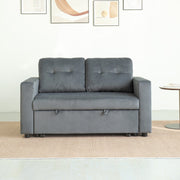 Upholstered Foldable Sofa Bed Pullout Sofa Convertible Sleeper Chair With Arms