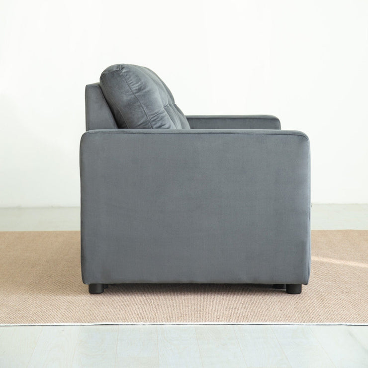 Upholstered Foldable Sofa Bed Pullout Sofa Convertible Sleeper Chair With Arms