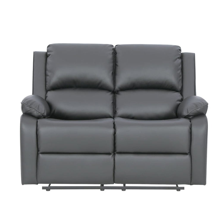 Palermo Grey Leather 2 Seater Electric Or Manual Recliner Sofa