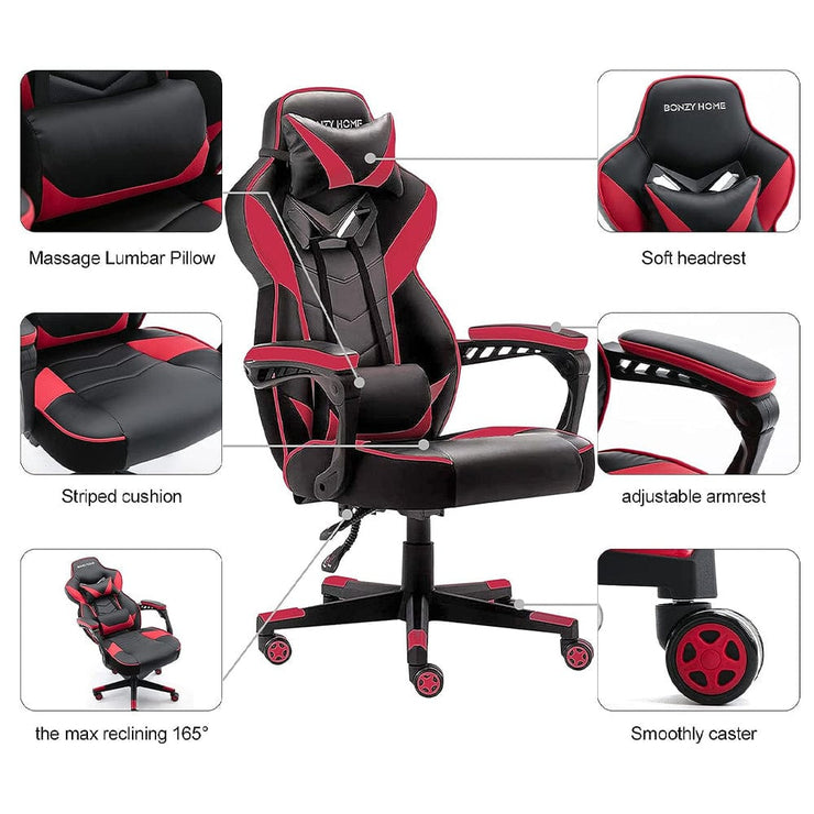 Bonne PU Leather Adjustable Massage Game Office Chair