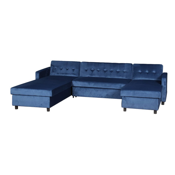 Avery Large U-Shape Storage Corner Sofa Bed With Ottoman