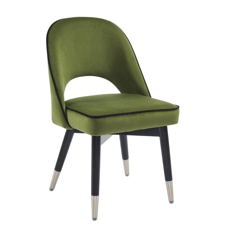 Amore Velvet Upholstery Dining Chair with Legs - Set Of 2