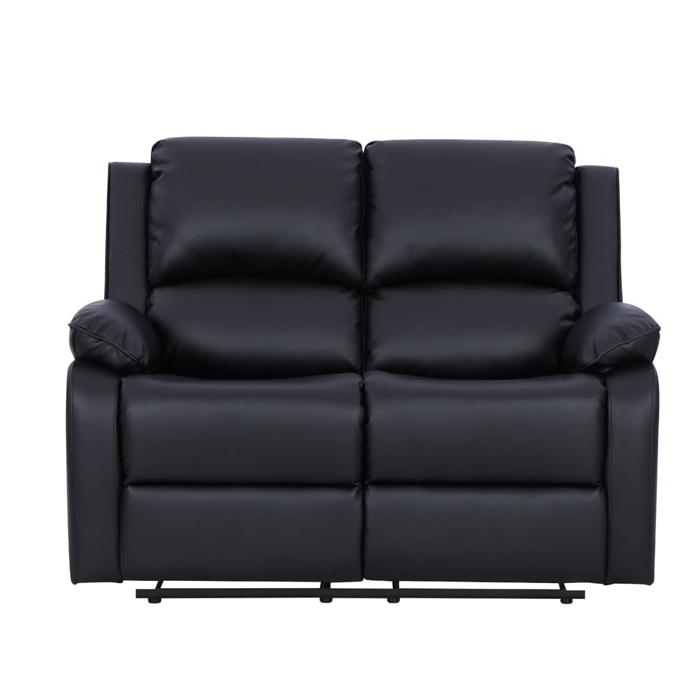 Palermo Black Leather 2 Seater Electric Or Manual Recliner Sofa