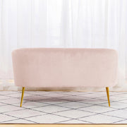 Russell Velvet Two Seater Sofa In Pink