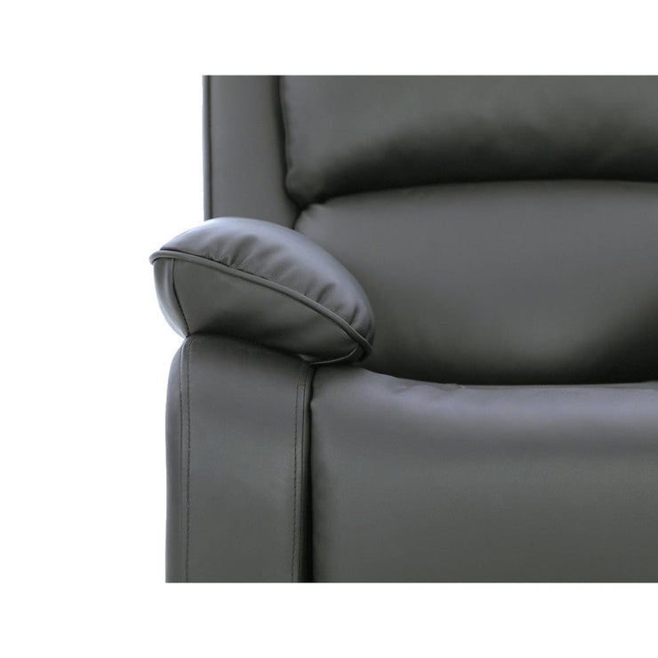 Palermo Grey Leather Electric Recliner Armchair Single Sofa Lounge Chair