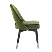 Amore Velvet Upholstery Dining Chair with Legs - Set Of 2