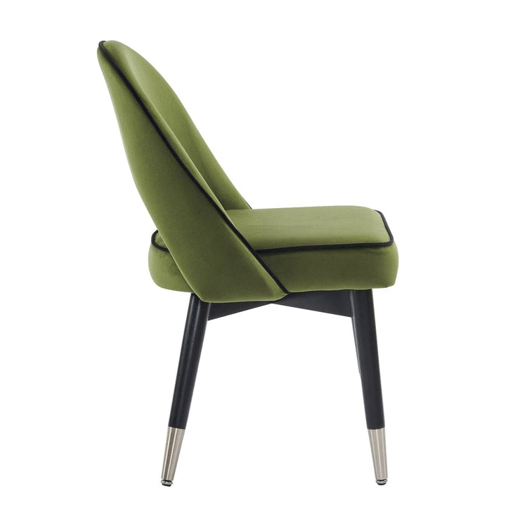 Amore Velvet Upholstery Dining Chair with Legs - Set Of 2