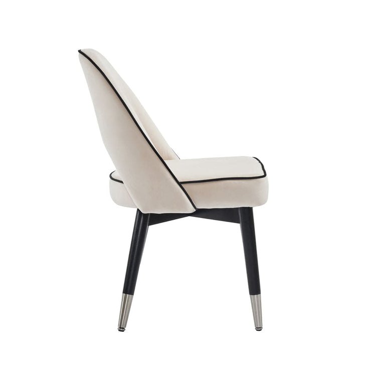 Amore Velvet Upholstery Dining Chair with Legs - Set Of 2