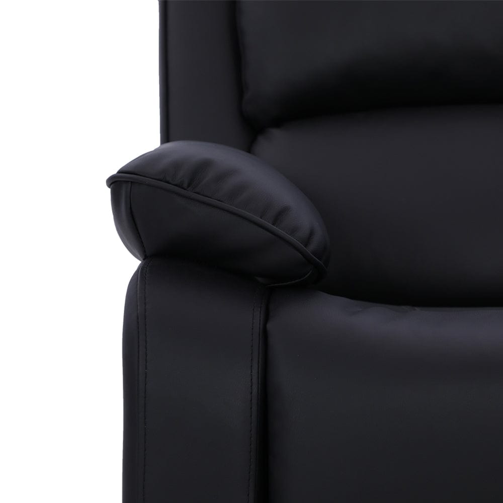 Palermo Black Leather 2 Seater Electric Or Manual Recliner Sofa