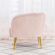 Russell Velvet Armchair In Pink