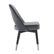 Amore Velvet Upholstery Dining Chair with Legs - Set Of 2