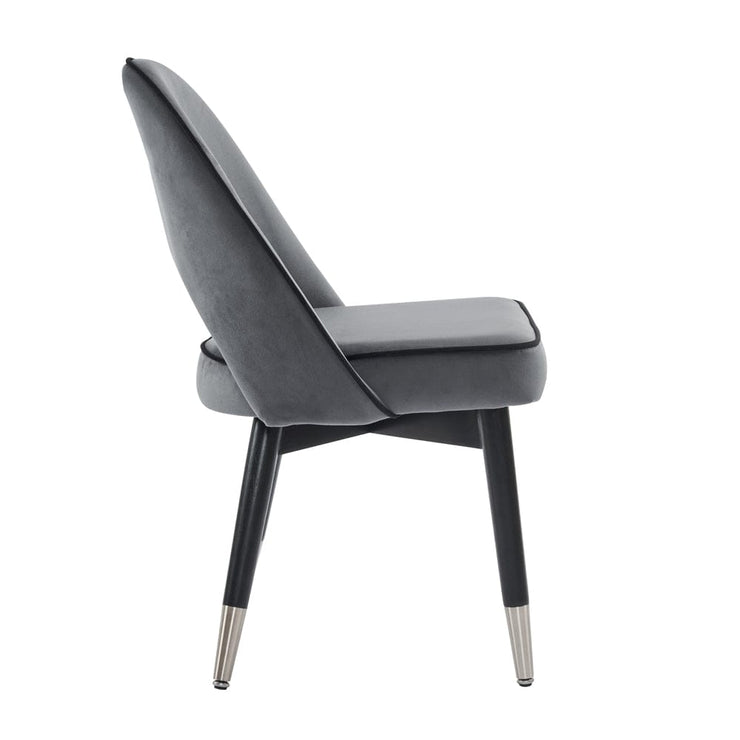 Amore Velvet Upholstery Dining Chair with Legs - Set Of 2