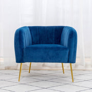 Russell Velvet Armchair In Blue
