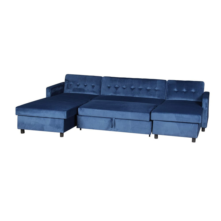 Avery Large U-Shape Storage Corner Sofa Bed With Ottoman