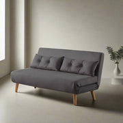 Jola Large Velvet Foldable 2 Seater Sofa Bed with Pillows