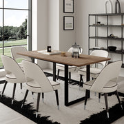 Belluno Industrial Wooden 4-6 Seater Rectangle Extending Dining Table