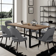Belluno 180cm Extending Wooden Dining Table Set With 4-6 Seater Chairs